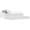 vidaXL Cadre de lit extensible Blanc Bois de pin 90x200 cm