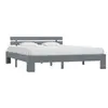 vidaXL Cadre de lit Gris Bois de pin massif 160 x 200 cm