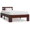 vidaXL Cadre de lit Marron foncé Bois de pin massif 90 x 200 cm