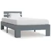 vidaXL Cadre de lit Gris Bois de pin massif 100 x 200 cm