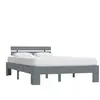 vidaXL Cadre de lit Gris Bois de pin massif 120 x 200 cm