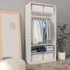 vidaXL Vidaxl Garde-Robe Blanc Brillant 100x50x200 Cm Bois D'ingénierie