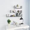 vidaXL Vidaxl Étagères Murales 3 Pcs Gris Béton Bois D'ingénierie