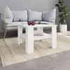 vidaXL Table basse Blanc 60 x 60 x 42 cm Aggloméré