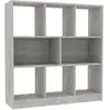 Vidaxl - Bibliothèque Gris béton 97,5x29,5x100 cm Bois d'ingénierie