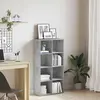 vidaXL Bibliothèque/Buffet Gris béton 66 x 30 x 130 cm Aggloméré