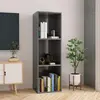 vidaXL Bibliothèque/Meuble TV Gris brillant Bois d’ingénierie