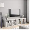 vidaXL Bibliothèque/Meuble TV Blanc 143x30x36 cm