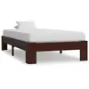 vidaXL Cadre de lit Marron foncé Bois de pin massif 90 x 200 cm