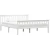 vidaXL Cadre de lit Blanc Bois de pin massif 160 x 200 cm