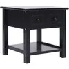 vidaXL Table d'appoint Noir 40x40x40 cm Bois de Paulownia