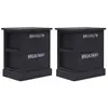 vidaXL 2 pcs Tables de chevet Noir 38x28x45 cm Bois de Paulownia