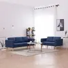 vidaXL Ensemble de canapé 2 pcs Tissu Bleu