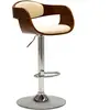 vidaXL Tabouret de bar Crème Bois courbé et similicuir
