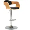 Vidaxl - Tabouret de bar Noir Bois courbé et similicuir Black and light brown