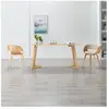 vidaXL Chaise à manger Crème Bois courbé et similicuir