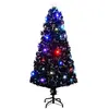 vidaXL Arbre de Noël pré-éclairé avec support 150 cm fibre optique