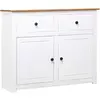vidaXL Buffet Blanc 93x40x80 cm Pin Gamme Panama