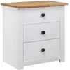 vidaXL Table de chevet Blanc 46x40x57 cm Pin Gamme Panama