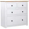 vidaXL Buffet Blanc 80x40x83 cm Pin Gamme Panama