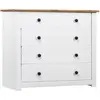 vidaXL Armoire latérale Blanc 80x40x73 cm Pin Assortiment Panama