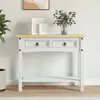 vidaXL Table console Gamme Corona Pin mexicain Blanc 90x34,5x73 cm