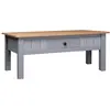 vidaXL Table basse Gris 100x60x45 cm Pin massif Assortiment Panama