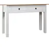 vidaXL Table console Blanc 110x40x72 cm Pin solide Gamme Panama