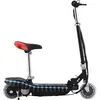 vidaXL Trottinette électrique avec selle et LED 120 W Noir