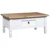 vidaXL Table basse Pin mexicain Gamme Corona Blanc 100x55x45 cm