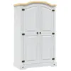 vidaXL Garde-robe avec 2 portes Gamme Corona pin mexicain Blanc