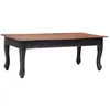 vidaXL Vidaxl Table Basse Noir 120 X 60 X 45 Cm Bois D'acajou Massif