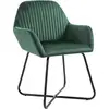 vidaXL Chaises à manger lot de 6 vert velours