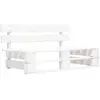 vidaXL Banc palette de jardin bois gris blanc