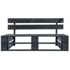 vidaXL Banc palette de jardin Bois Noir