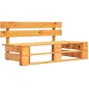 vidaXL Banc palette de jardin bois marron miel
