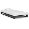 vidaXL Cadre de lit de palette Gris Bois de pin massif 100 x 200 cm