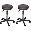 Vidaxl - Tabourets de bureau 2 pcs Marron 35,5x84 cm Similicuir Marron