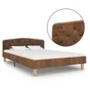 vidaXL Cadre de lit Marron Similicuir daim 120 x 200 cm