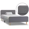 vidaXL Cadre de lit Gris clair Tissu 100 x 200 cm
