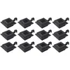 vidaXL Lampes solaires à LED carrées d'extérieur 12 pcs 12 cm Noir