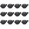 vidaXL Lampes solaires à LED d'extérieur pour clôture 12 pcs Noir