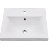 vidaXL Lavabo encastré 42 x 39 x 18 cm Céramique Blanc