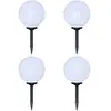 vidaXL 4 pcs Lampes d'allée d'extérieur à LED 30 cm et piquet au sol