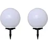 vidaXL 2 pcs Lampes d'allée d'extérieur à LED 40 cm et piquet au sol