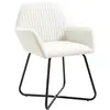 vidaXL Chaises à manger lot de 4 crème tissu