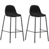 vidaXL Chaises de bar lot de 2 noir tissu