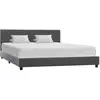 vidaXL Cadre de lit sans matelas gris similicuir 140x200 cm