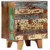 vidaXL Table de chevet sculptée à la main 40x30x50cm Bois récupération