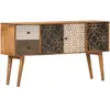 vidaXL Buffet avec motif imprimé 130x30x70 cm Bois de manguier massif